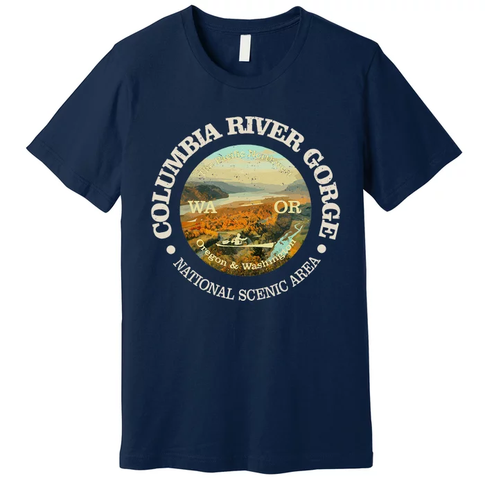 Vintage Nature Columbia River Gorge Mountain Hiking Premium T-Shirt