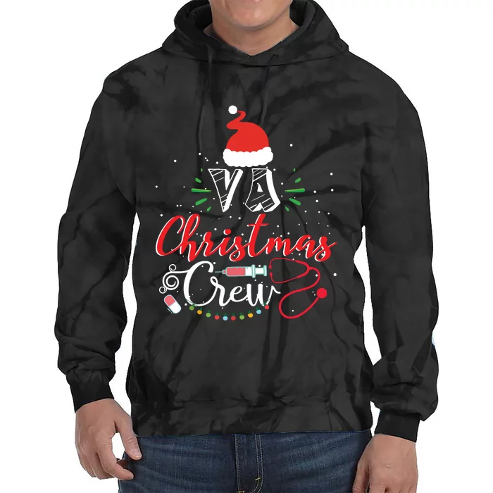 Va Nurse Christmas Crew Nurse Xmas Tie Dye Hoodie