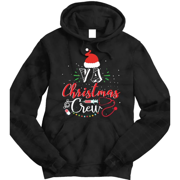 Va Nurse Christmas Crew Nurse Xmas Tie Dye Hoodie