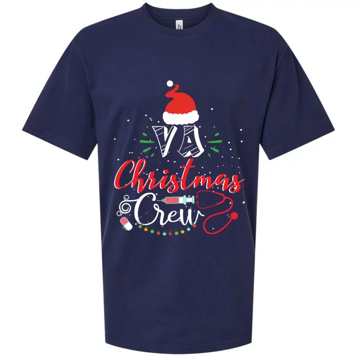 Va Nurse Christmas Crew Nurse Xmas Sueded Cloud Jersey T-Shirt