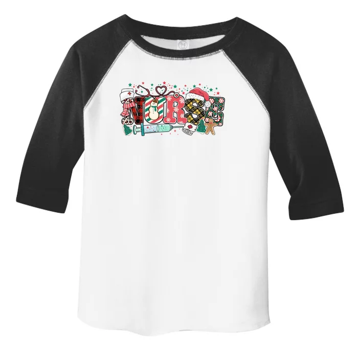 Vintage Nurse Christmas Santa Hat Nursing School Gift Toddler Fine Jersey T-Shirt