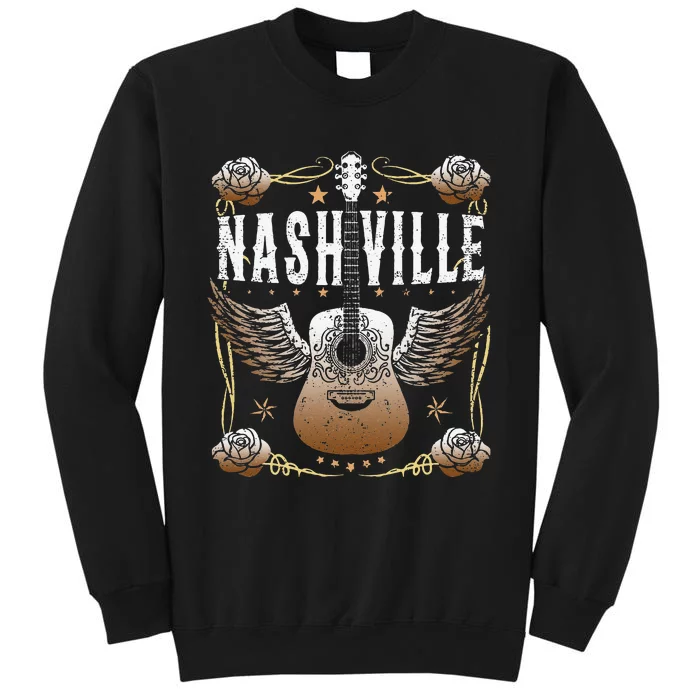 Vintage Nashville Country Music City Guitar Player Sweatshirt