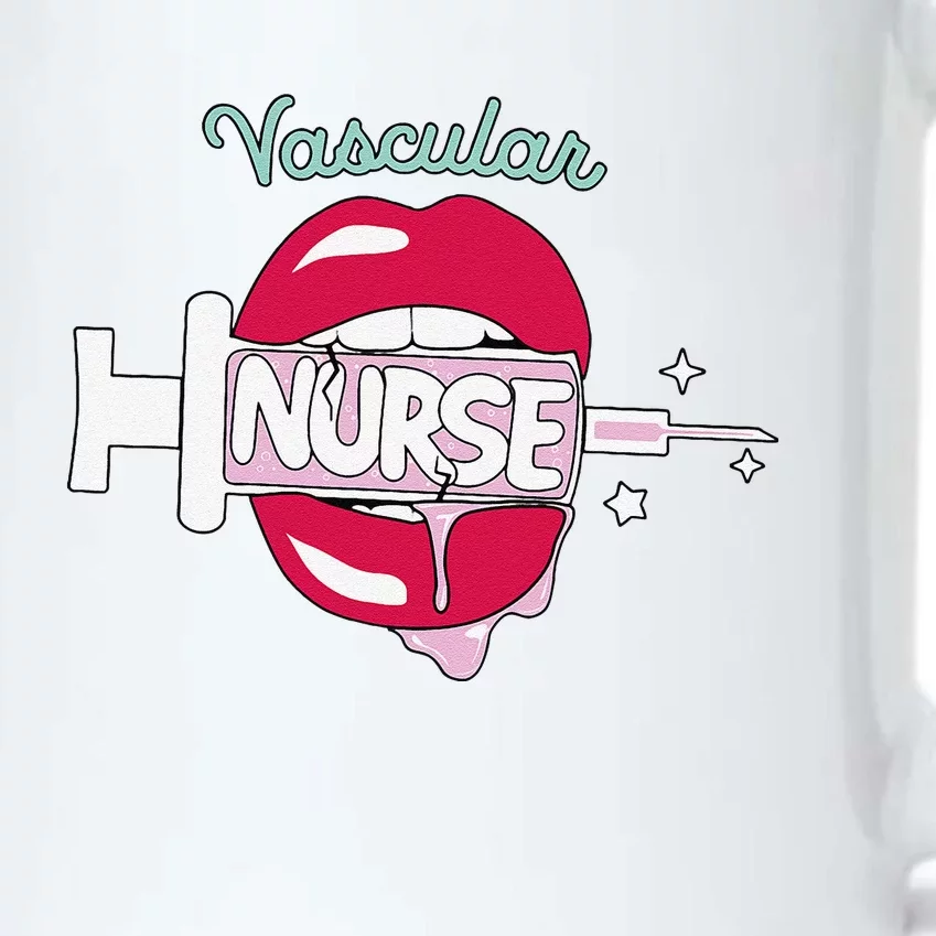 Vascular Nurse Cute Rn Cardiovascular Nursing Hot Lips Nurse Black Color Changing Mug