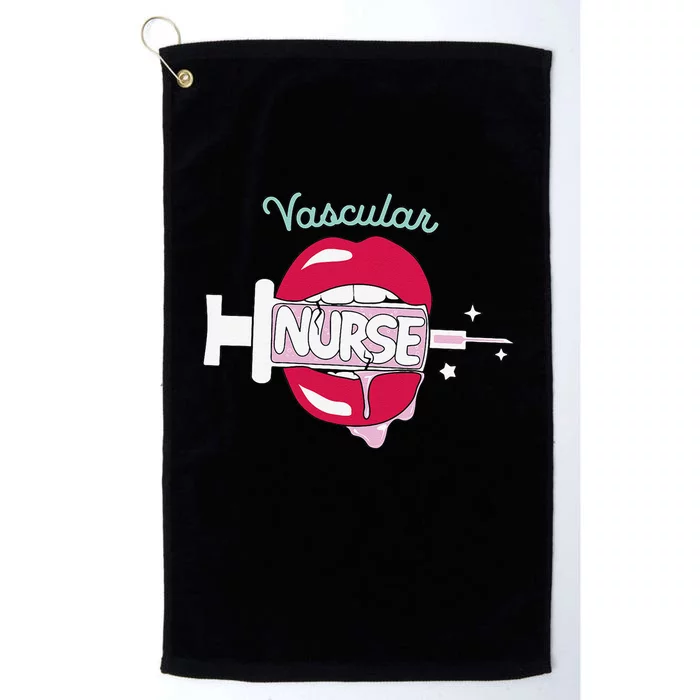 Vascular Nurse Cute Rn Cardiovascular Nursing Hot Lips Nurse Platinum Collection Golf Towel