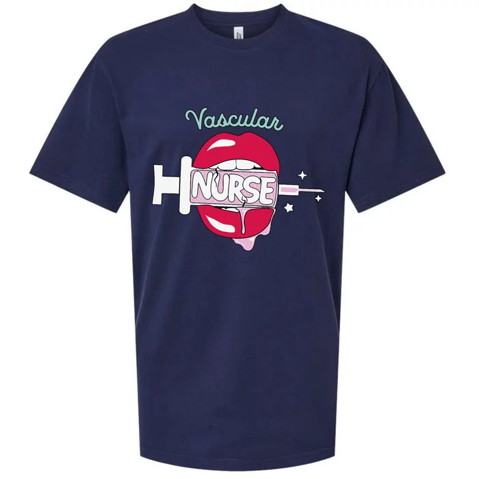 Vascular Nurse Cute Rn Cardiovascular Nursing Hot Lips Nurse Sueded Cloud Jersey T-Shirt