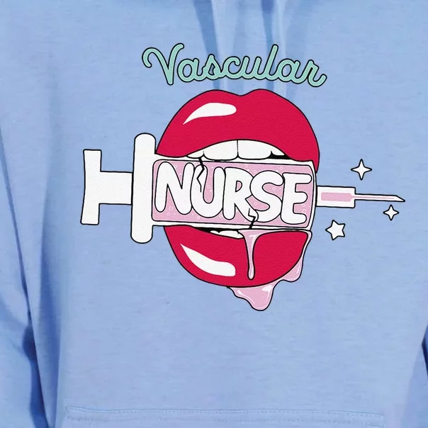 Vascular Nurse Cute Rn Cardiovascular Nursing Hot Lips Nurse Unisex Surf Hoodie