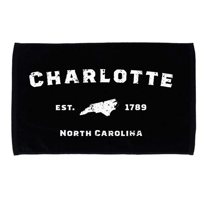 Vintage North Carolina Charlotte Microfiber Hand Towel