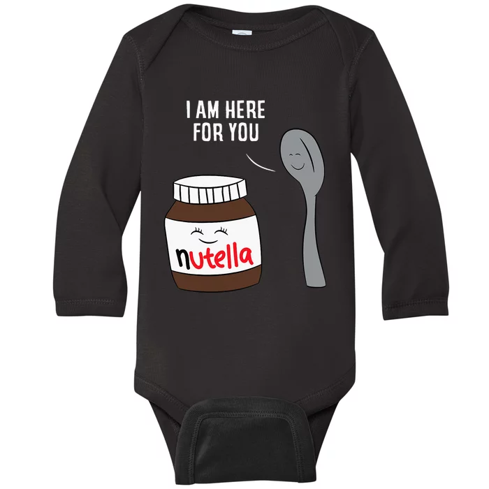 Valentine Nutella Couplepartner Gifts Baby Long Sleeve Bodysuit