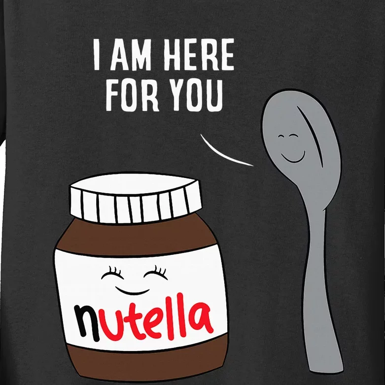 Valentine Nutella Couplepartner Gifts Kids Long Sleeve Shirt