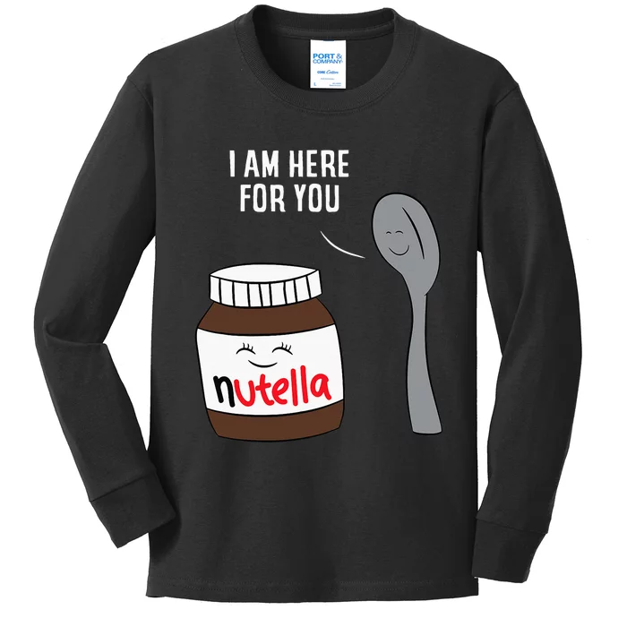 Valentine Nutella Couplepartner Gifts Kids Long Sleeve Shirt