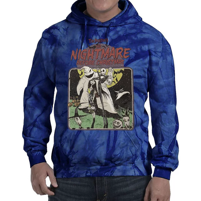 Vintage Nightmare Christmas Jack And Sally Oog!ie Boog!ie Lock Shock Barrel Tie Dye Hoodie