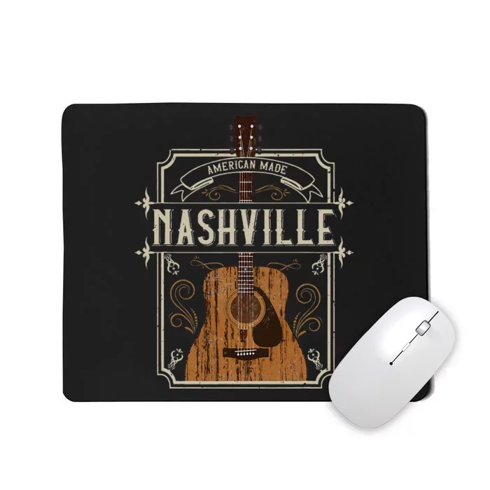 Vintage Nashville Country Music Guitar Player Souvenirs Mousepad