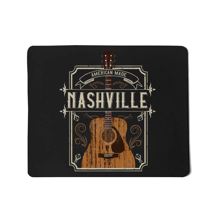 Vintage Nashville Country Music Guitar Player Souvenirs Mousepad