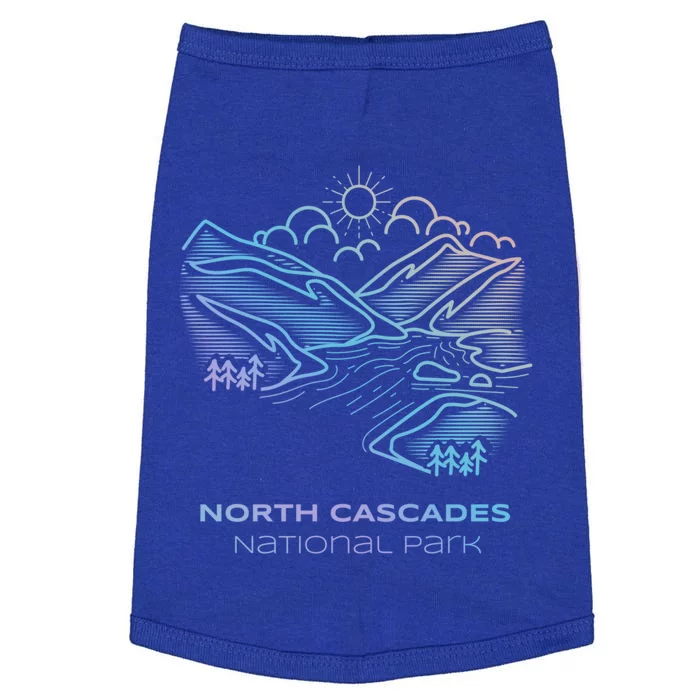 Vintage North Cascades National Park Hike Funny Gift Doggie Tank