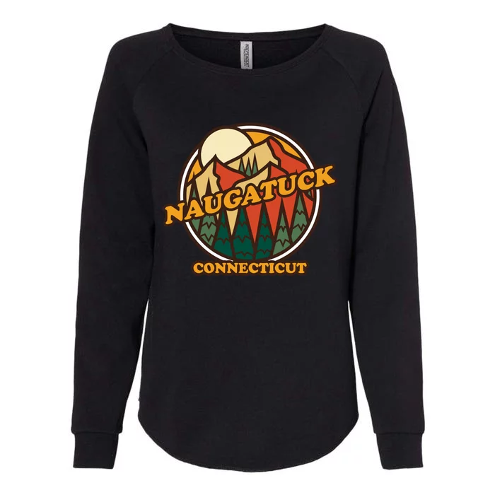 Vintage Naugatuck Connecticut Mountain Hiking Souvenir Print Gift Womens California Wash Sweatshirt