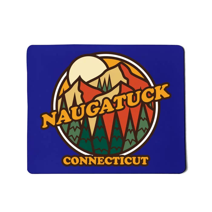 Vintage Naugatuck Connecticut Mountain Hiking Souvenir Print Gift Mousepad