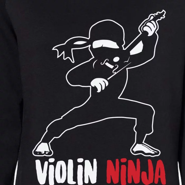 Violin Ninja Cute Violinist Musician Funny Music Player Gift Womens California Wash Sweatshirt