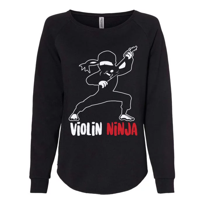 Violin Ninja Cute Violinist Musician Funny Music Player Gift Womens California Wash Sweatshirt