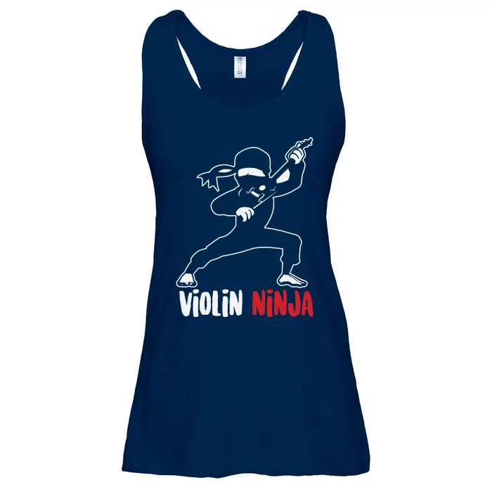 Violin Ninja Cute Violinist Musician Funny Music Player Gift Ladies Essential Flowy Tank