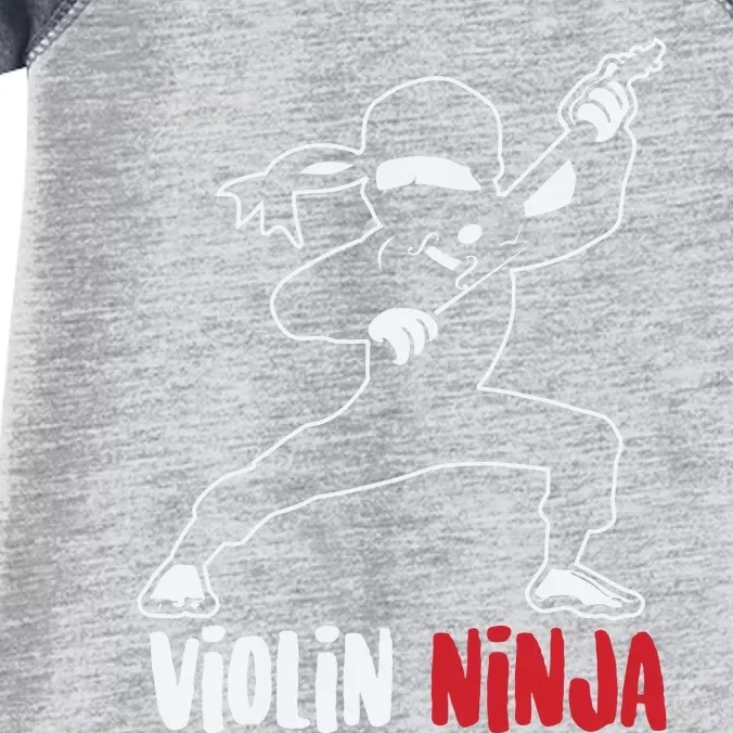 Violin Ninja Cute Violinist Musician Funny Music Player Gift Infant Baby Jersey Bodysuit