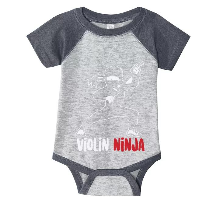 Violin Ninja Cute Violinist Musician Funny Music Player Gift Infant Baby Jersey Bodysuit