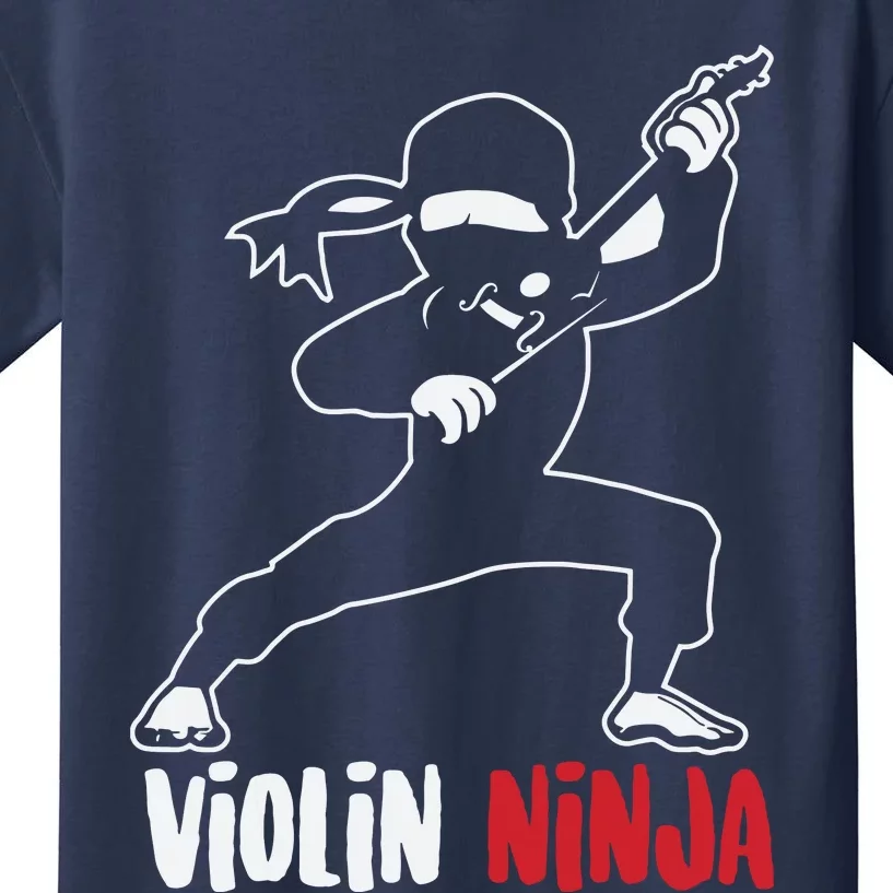 Violin Ninja Cute Violinist Musician Funny Music Player Gift Kids T-Shirt