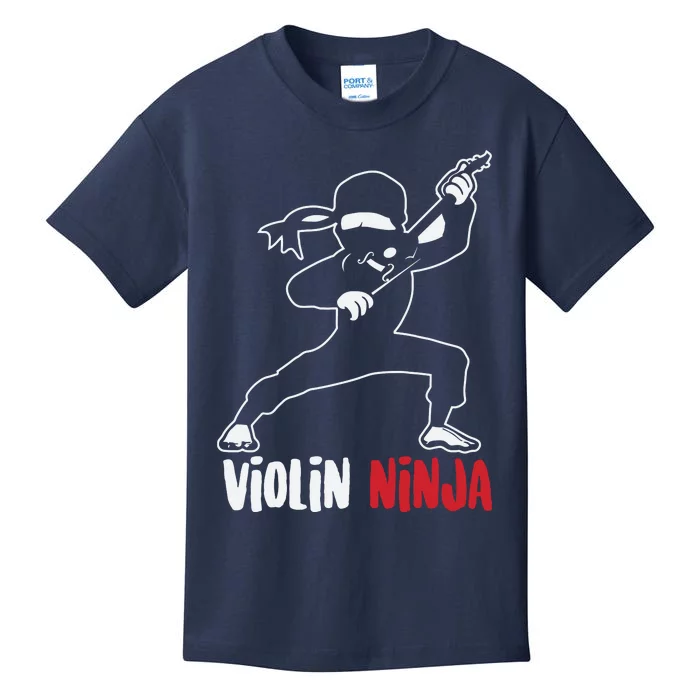 Violin Ninja Cute Violinist Musician Funny Music Player Gift Kids T-Shirt