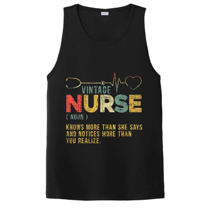 Vintage Nurse Definition Hospital Medical Registered Performance Tank