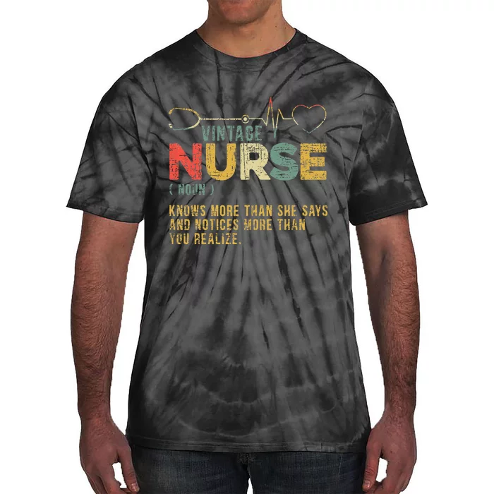 Vintage Nurse Definition Hospital Medical Registered Tie-Dye T-Shirt