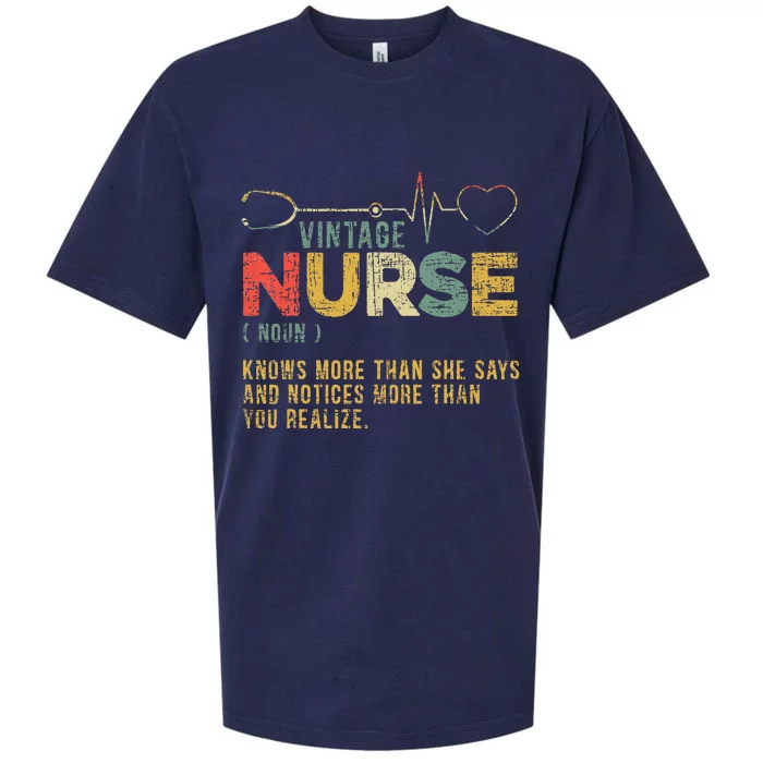 Vintage Nurse Definition Hospital Medical Registered Sueded Cloud Jersey T-Shirt