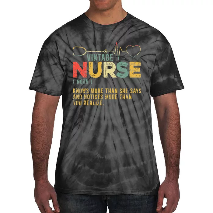 Vintage Nurse Definition Hospital Medical Registered Nursing Tie-Dye T-Shirt