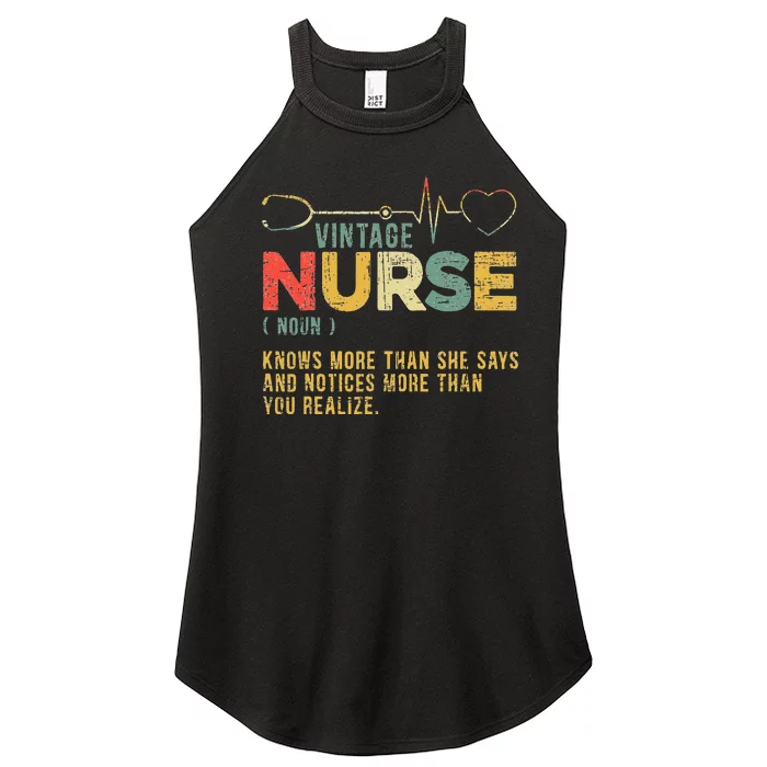 Vintage Nurse Definition Hospital Medical Registered Nursing Women’s Perfect Tri Rocker Tank