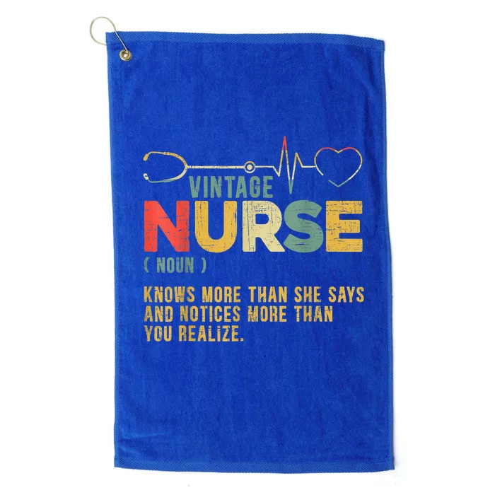 Vintage Nurse Definition Hospital Medical Registered Nursing Platinum Collection Golf Towel