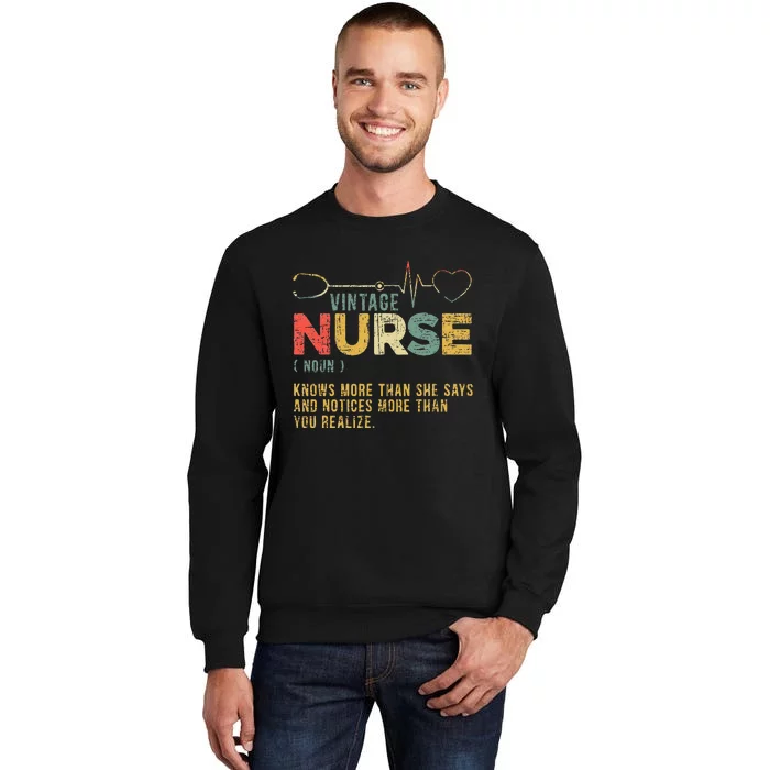 Vintage Nurse Definition Hospital Medical Registered Nursing Sweatshirt