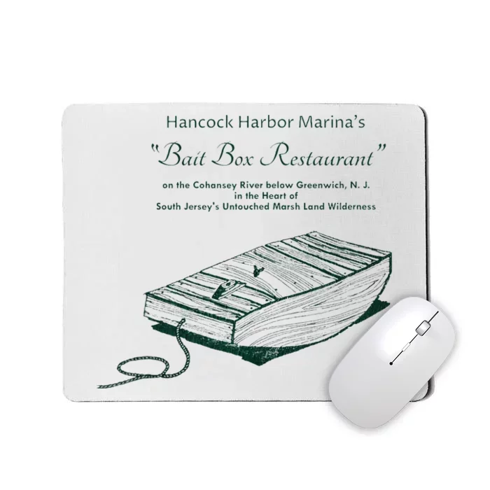 Vintage Nautical Eatery at Hancock Harbor Marina Mousepad