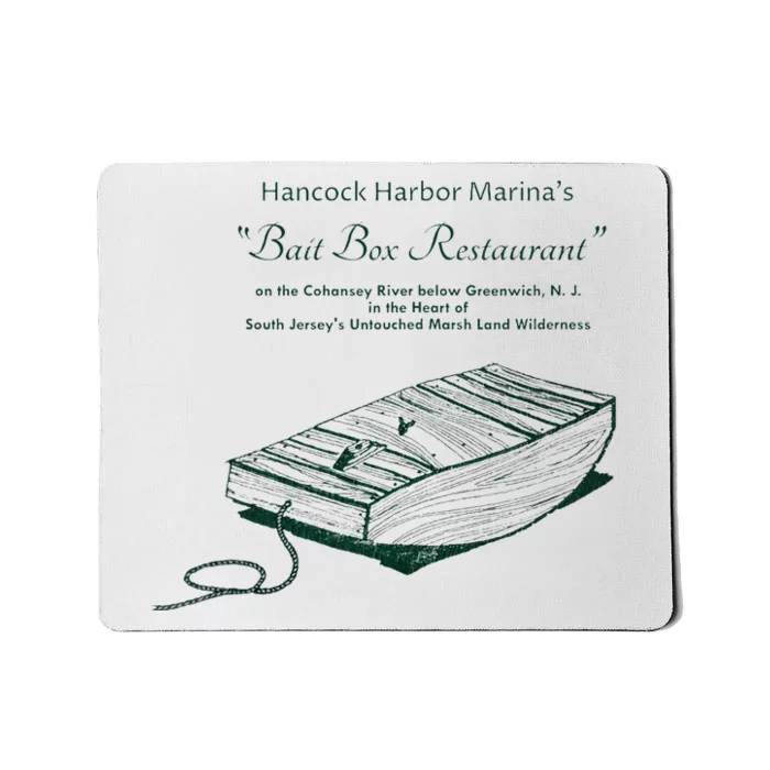 Vintage Nautical Eatery at Hancock Harbor Marina Mousepad