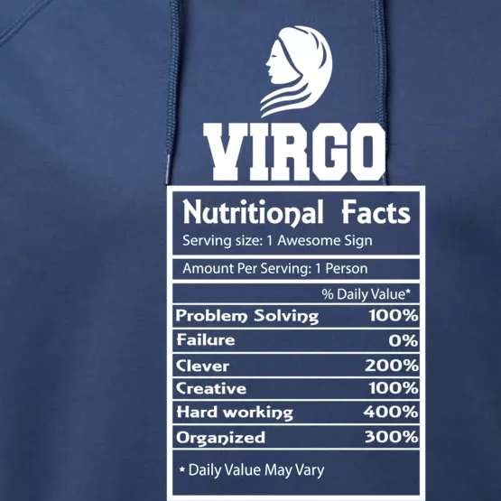 Virgo Nutritional Facts Horoscope Zodiac Astrology Sign Great Gift Performance Fleece Hoodie