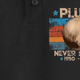 Vintage Never Forget Pluto Nerdy Astronomy Space Science Dry Zone Grid Performance Polo