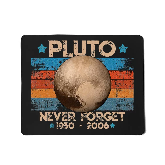 Vintage Never Forget Pluto Nerdy Astronomy Space Science Mousepad