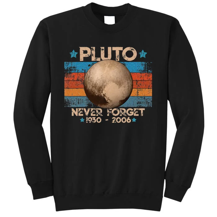 Vintage Never Forget Pluto Nerdy Astronomy Space Science Tall Sweatshirt