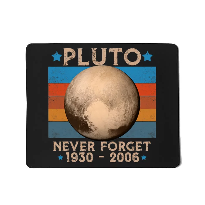 Vintage Never Forget Pluto Nerdy Astronomy Space Science Trendy Design Mousepad