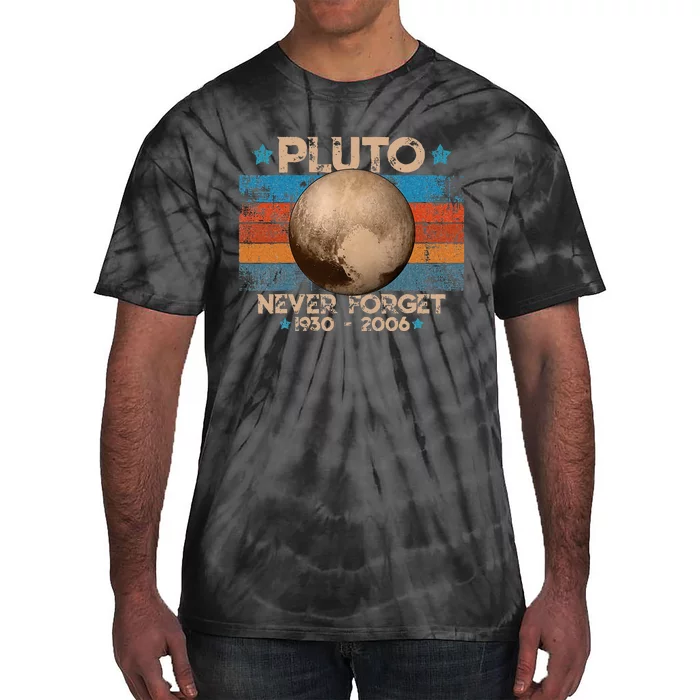 Vintage Never Forget Pluto Funny Tie-Dye T-Shirt