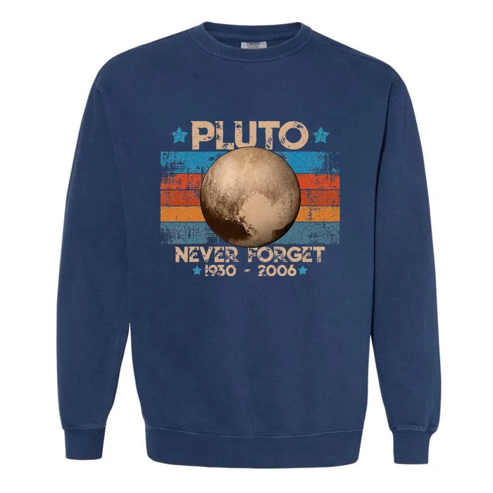 Vintage Never Forget Pluto Funny Garment-Dyed Sweatshirt