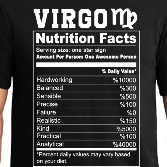 Virgo Nutrition Facts Cool Gift Pajama Set