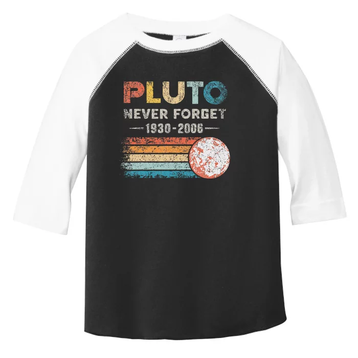 Vintage Never Forget Pluto Funny Retro Astronomy Space Toddler Fine Jersey T-Shirt