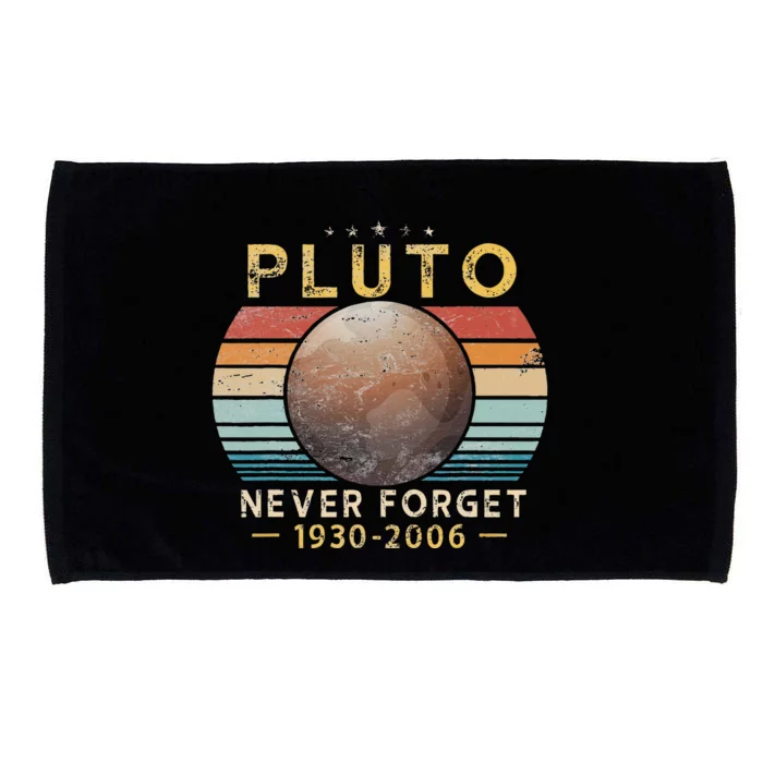 Vintage Never Forget Pluto Funny Space Science Lover Microfiber Hand Towel