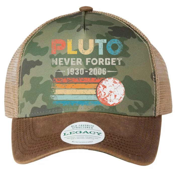 Vintage Never Forget Pluto Funny Retro Astronomy Space Legacy Tie Dye Trucker Hat