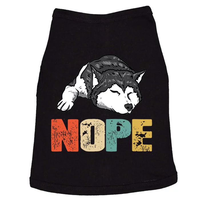 Vintage Nope Funny Siberian Husky Dog Lover TShirt Doggie Tank