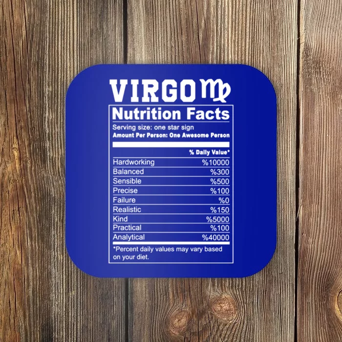 Virgo Nutrition Facts Cool Gift Coaster