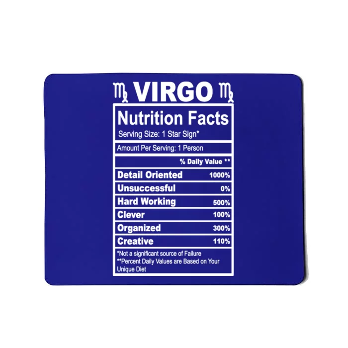 Virgo Nutrition Facts Gift Mousepad